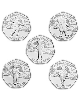 2020 Rupert the Bear 100th Anniversary 50p coin set