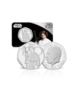 Disney 100th Anniversary Star Wars Leia 50p Brilliant Uncirculated Coin 2023