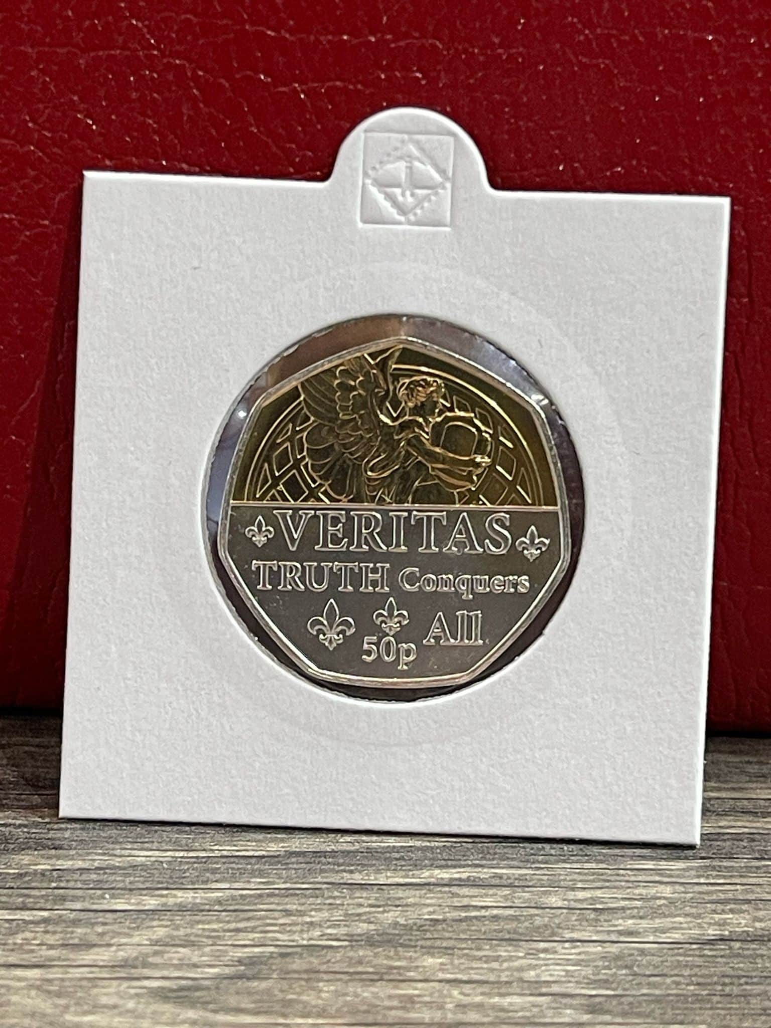 2022 Guernsey Platinum jubilee - Truth Conquers All Dual Plated 50p