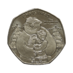 2014 Isle of Man Christmas Snowman and Snowdog Circulated 50p