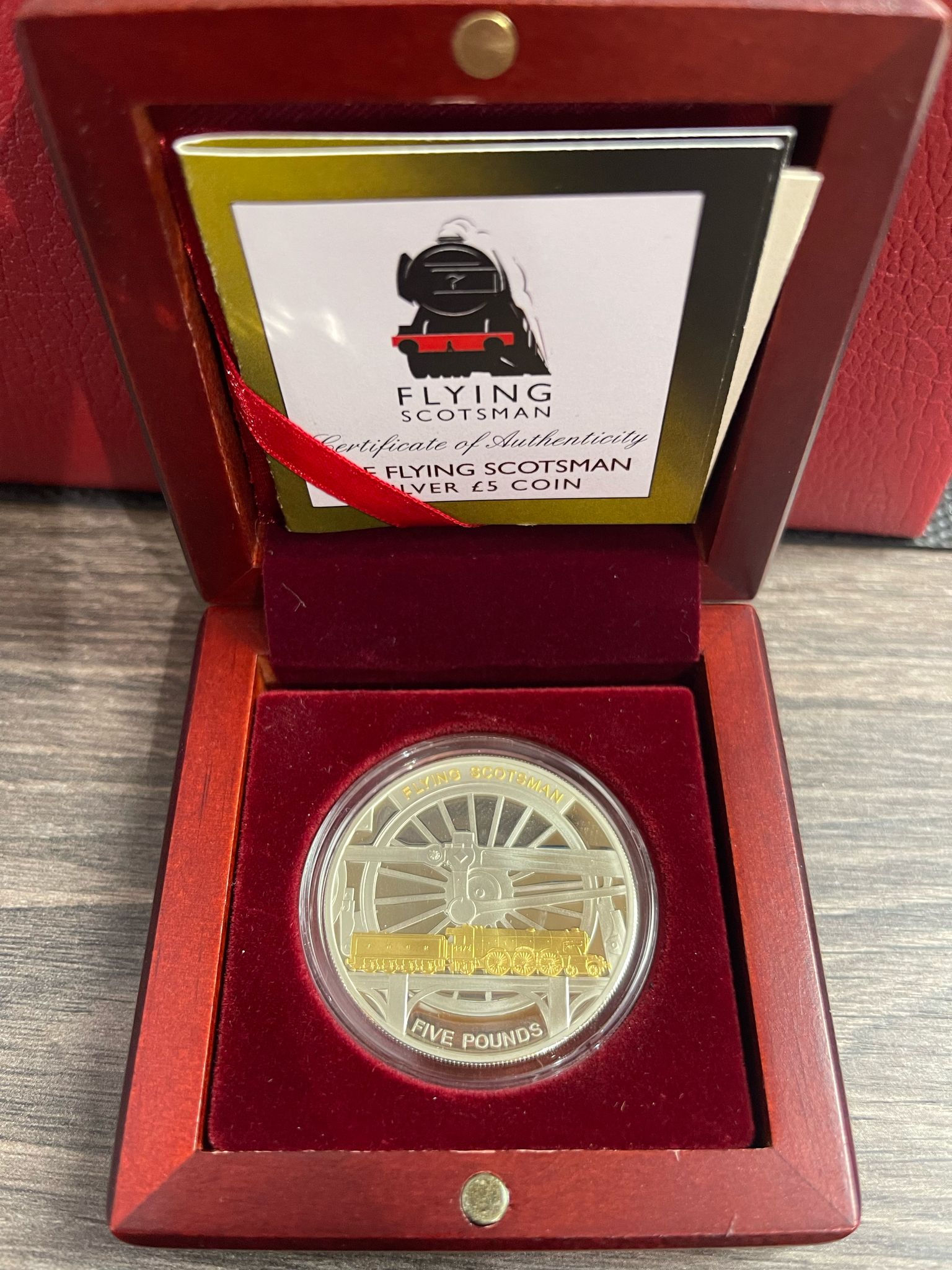 2013 Jersey Silver Proof Flying Scotsman £5 Coin