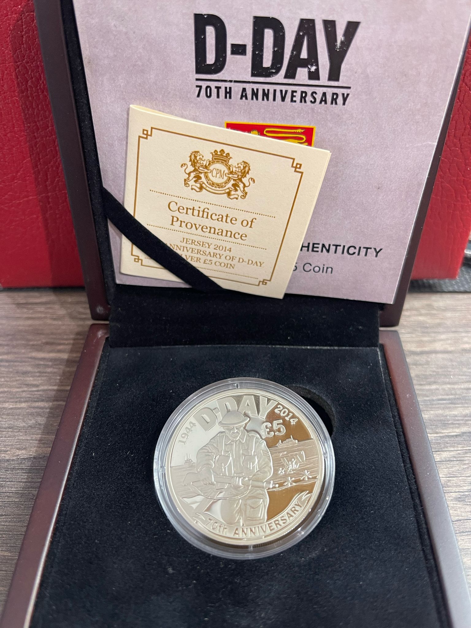 2014 Jersey D-DAY Silver Proof £5 Coin