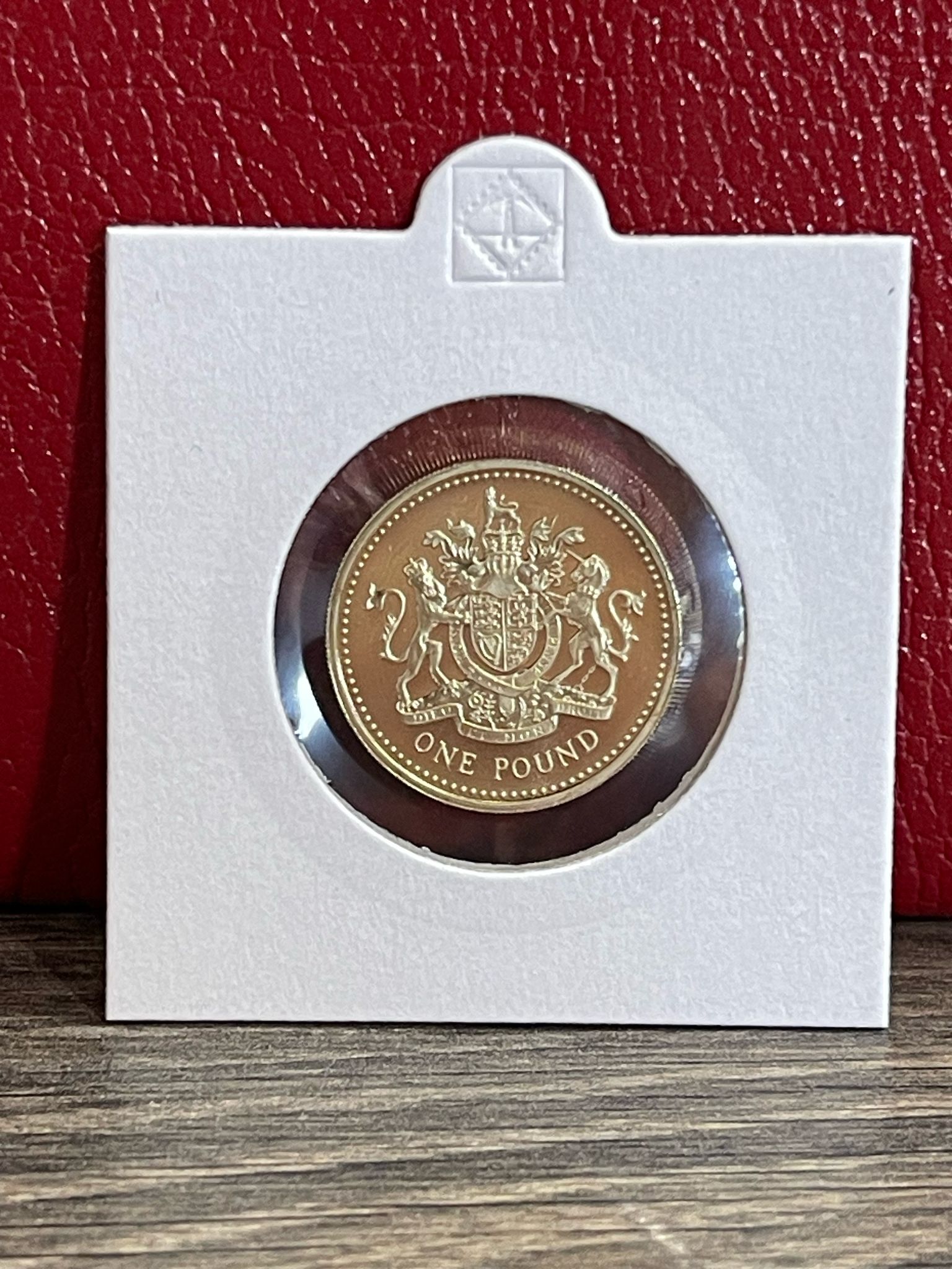 1998 Royal Coat of Arms PROOF £1 pound coin