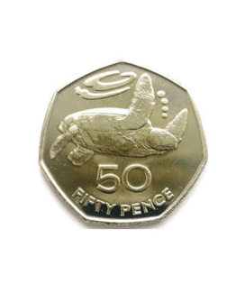 1984 St Helena Sea Turtle 50p Coin
