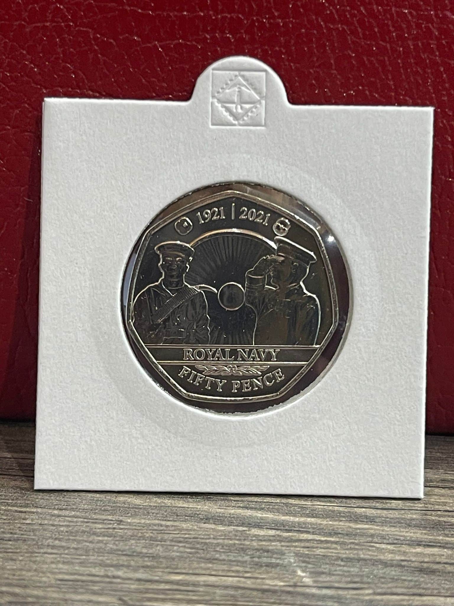 Guernsey 2021 RBL Royal Navy Brilliant Uncirculated 50p