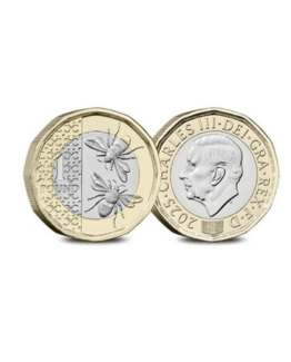 2025 UK Bees Circulated £1 Coin