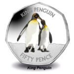 2017 FALKLAND ISLANDS 50p Pence King Penguin Coloured Coin