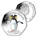 2017 ERROR FALKLAND ISLANDS 50p Pence Coin Northern Rockhopper Penguin
