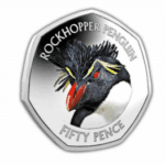 2018 Falkland Penguins II Rockhopper Coloured 50p BU in Capsule