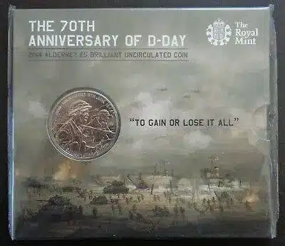 2014 Alderney D-Day Landing £5 BU