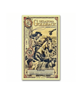 1/2 Oklahoma Goldback 1/2000 Troy Ounce 24k Gold