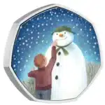 2021 Snowman Christmas 50p Coloured BU