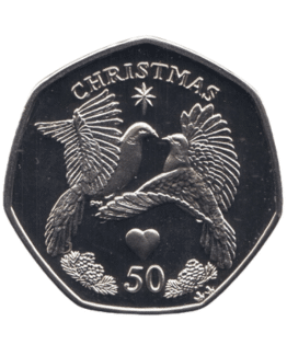 2006 Isle of Man Christmas Two Turtle Doves 50p
