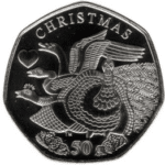 2008 Isle of Man Christmas 4 Calling Birds 50p