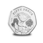 2022 Guernsey Christmas Robin 50p