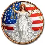 The Scales of Justice 5oz .999 Fine Colorized Copper Medal