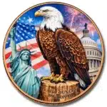 The Scales of Justice 5oz .999 Fine Colorized Copper Medal