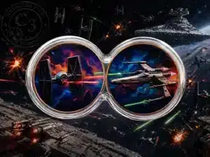 2 x 1 oz Copper Coin Star Wars Republic vs Resistance Colorized Infinity Capsule