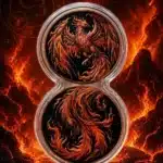 2026 Fiery Phoenix 2x1 Ounces .999 Fine Colorized Copper Infinity Medals